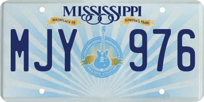MS license plate MJY976