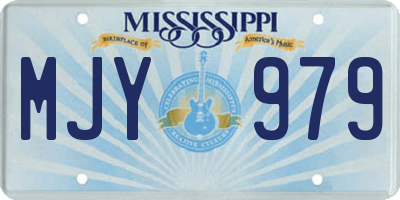 MS license plate MJY979