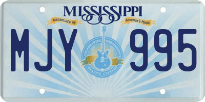 MS license plate MJY995