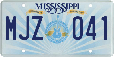 MS license plate MJZ041