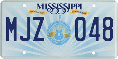 MS license plate MJZ048