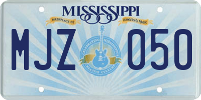 MS license plate MJZ050