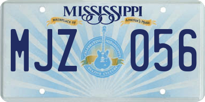MS license plate MJZ056