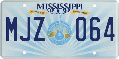 MS license plate MJZ064