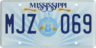 MS license plate MJZ069