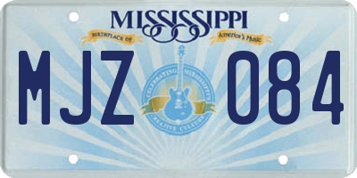 MS license plate MJZ084