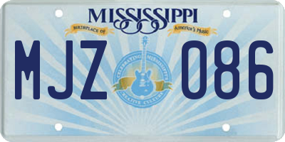 MS license plate MJZ086