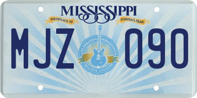 MS license plate MJZ090