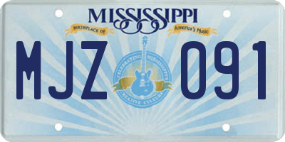 MS license plate MJZ091