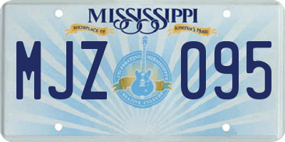 MS license plate MJZ095