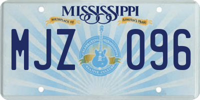 MS license plate MJZ096