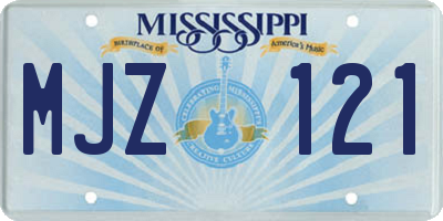 MS license plate MJZ121