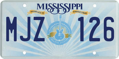 MS license plate MJZ126