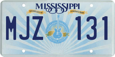 MS license plate MJZ131