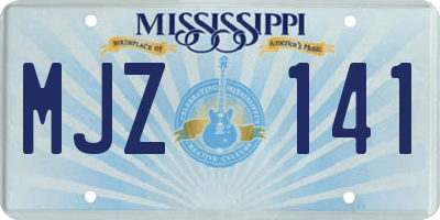 MS license plate MJZ141