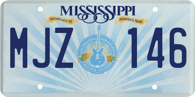 MS license plate MJZ146