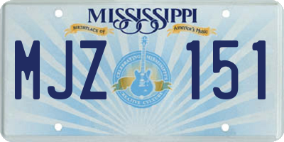 MS license plate MJZ151