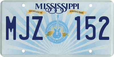 MS license plate MJZ152