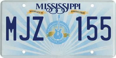 MS license plate MJZ155