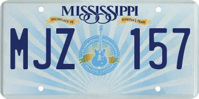 MS license plate MJZ157