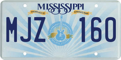 MS license plate MJZ160