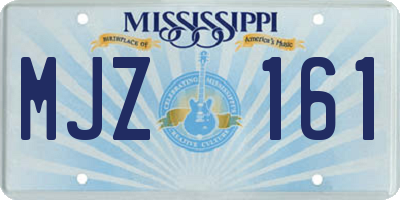 MS license plate MJZ161