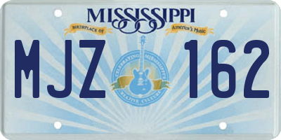 MS license plate MJZ162
