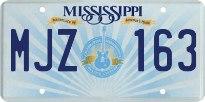 MS license plate MJZ163