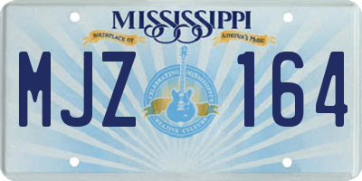 MS license plate MJZ164