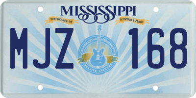 MS license plate MJZ168