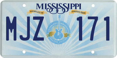 MS license plate MJZ171