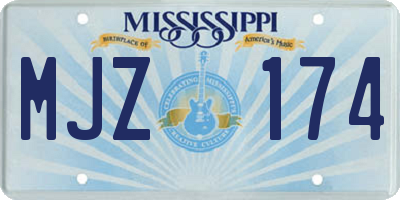 MS license plate MJZ174
