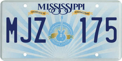 MS license plate MJZ175