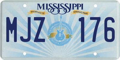 MS license plate MJZ176