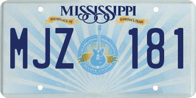 MS license plate MJZ181