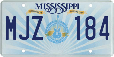 MS license plate MJZ184
