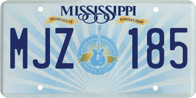 MS license plate MJZ185