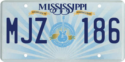 MS license plate MJZ186