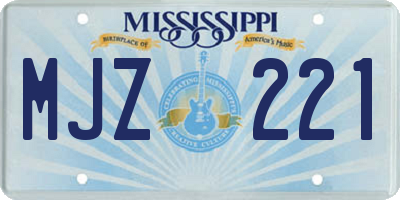 MS license plate MJZ221