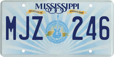 MS license plate MJZ246