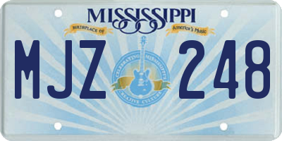 MS license plate MJZ248