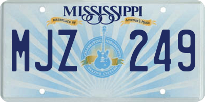 MS license plate MJZ249