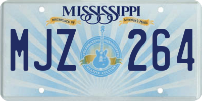 MS license plate MJZ264