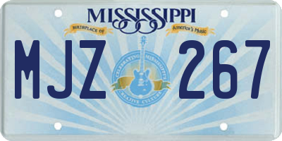 MS license plate MJZ267