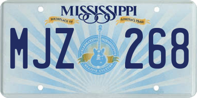MS license plate MJZ268