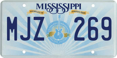 MS license plate MJZ269