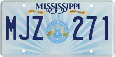 MS license plate MJZ271