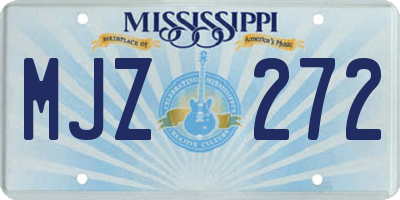 MS license plate MJZ272