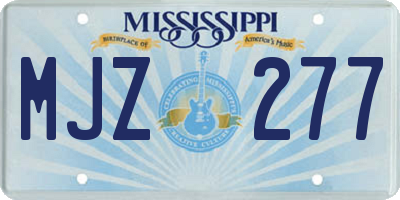 MS license plate MJZ277