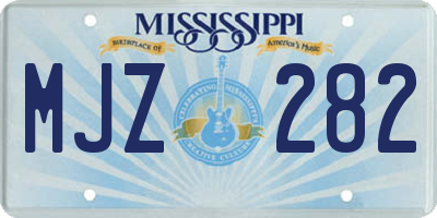 MS license plate MJZ282